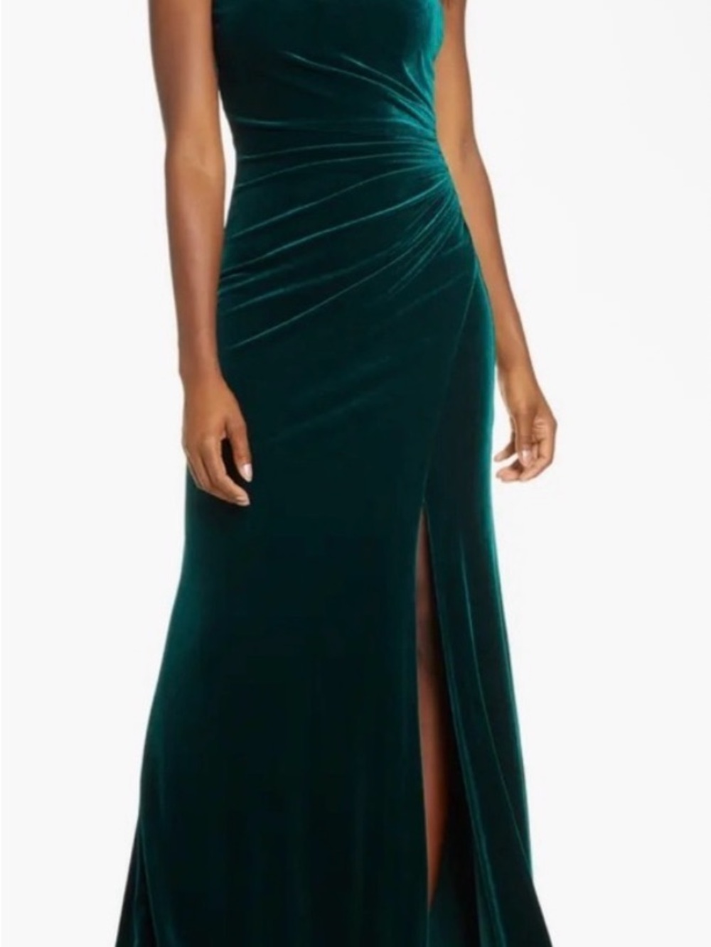 Vince Camuto Deep Emerald Velvet Maxi Gown